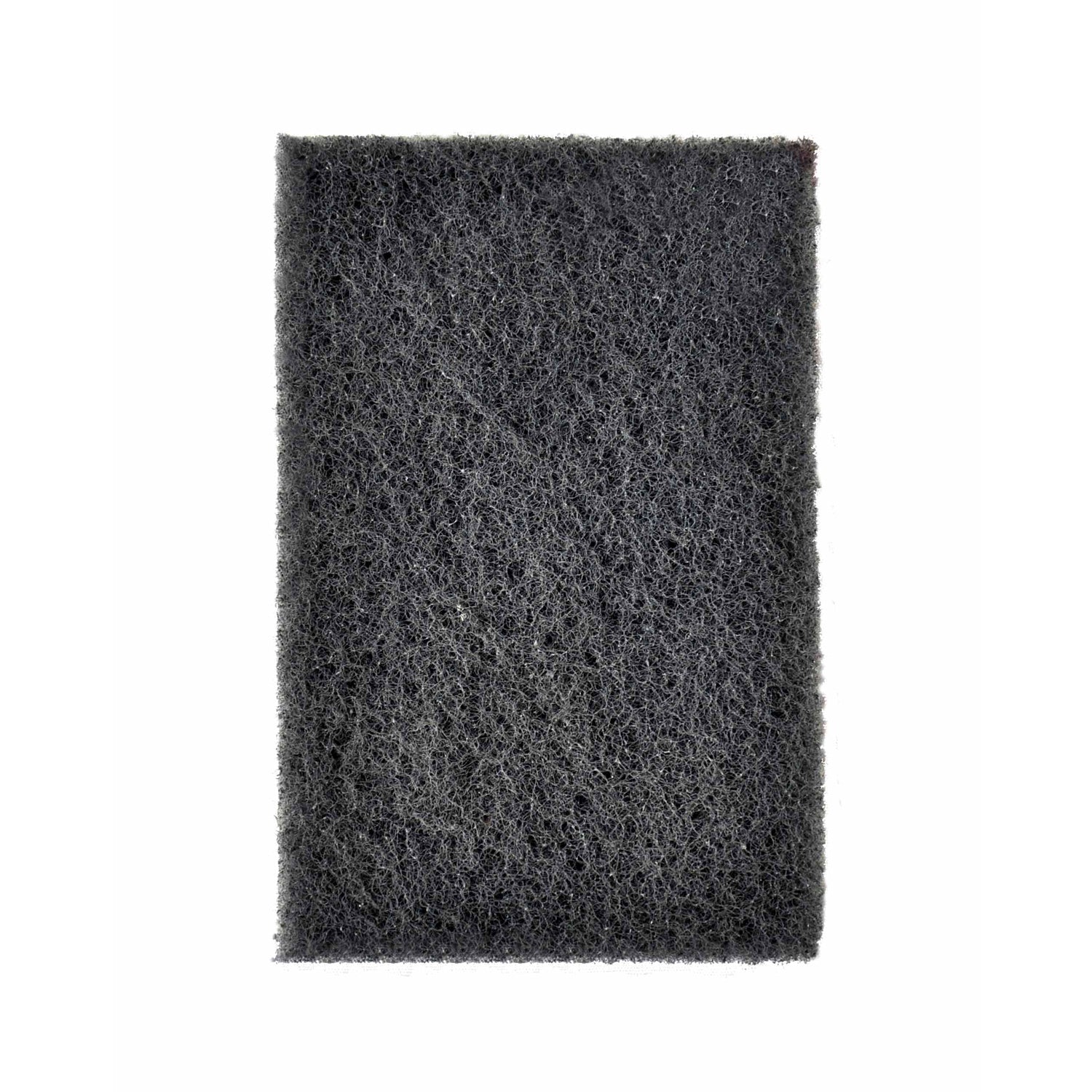 A black Winnerwell® scrubbing sponge, highlighting its solid color and likely dense texture, suitable for tough cleaning tasks.