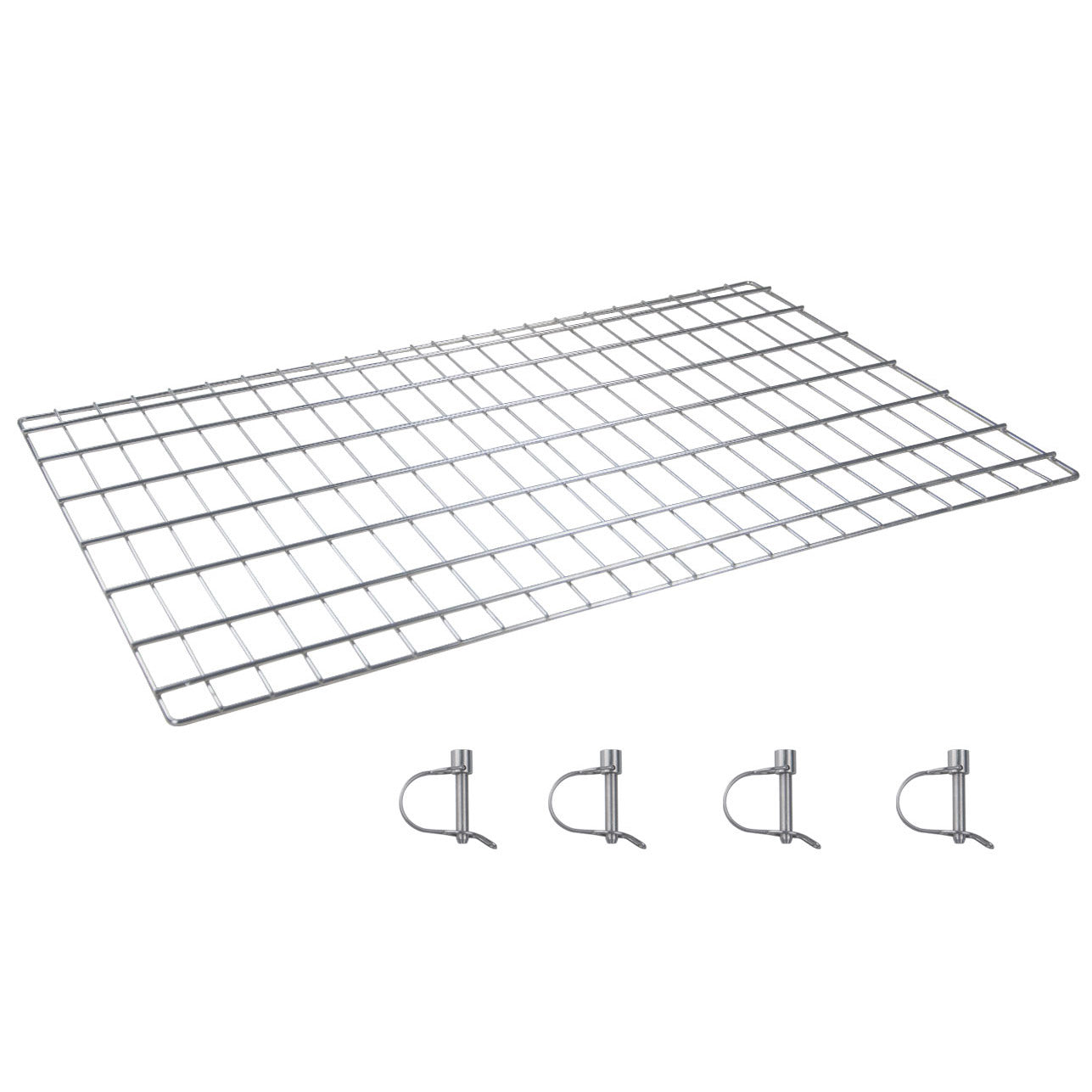 Metal mesh shelf and hardware components for Winnerwell® camping table, highlighting the durable, easy - to - assemble parts of the product.