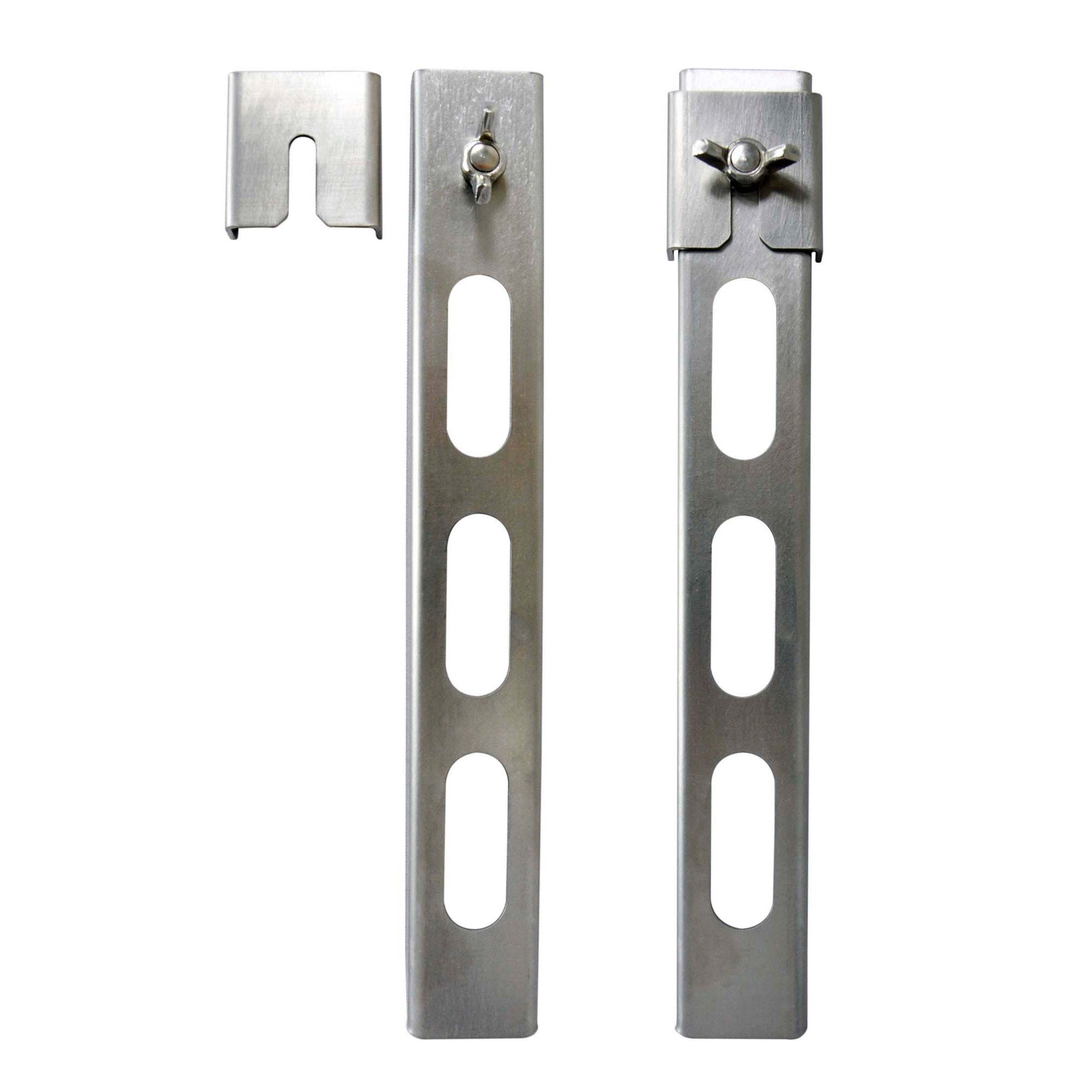 Detailed view of a single Winnerwell® Extension Leg, emphasizing the stainless - steel construction, adjustable design, and how it locks into place.