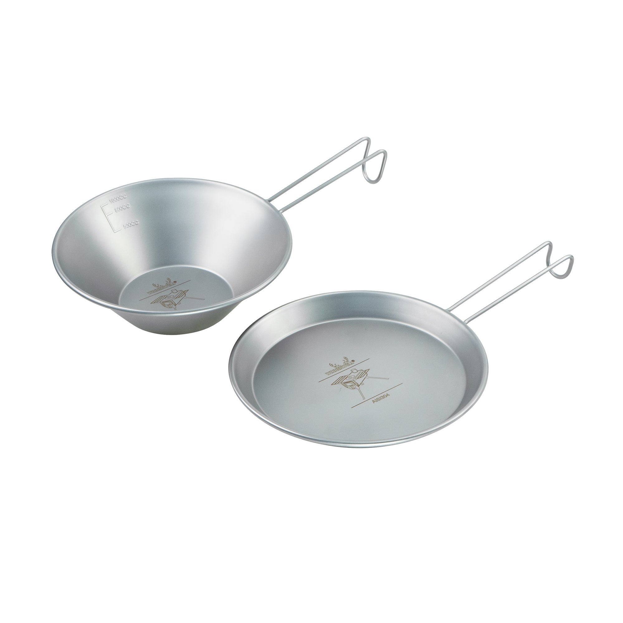 Winnerwell® stainless steel Sierra cookware pieces, ideal for outdoor cooking needs.
