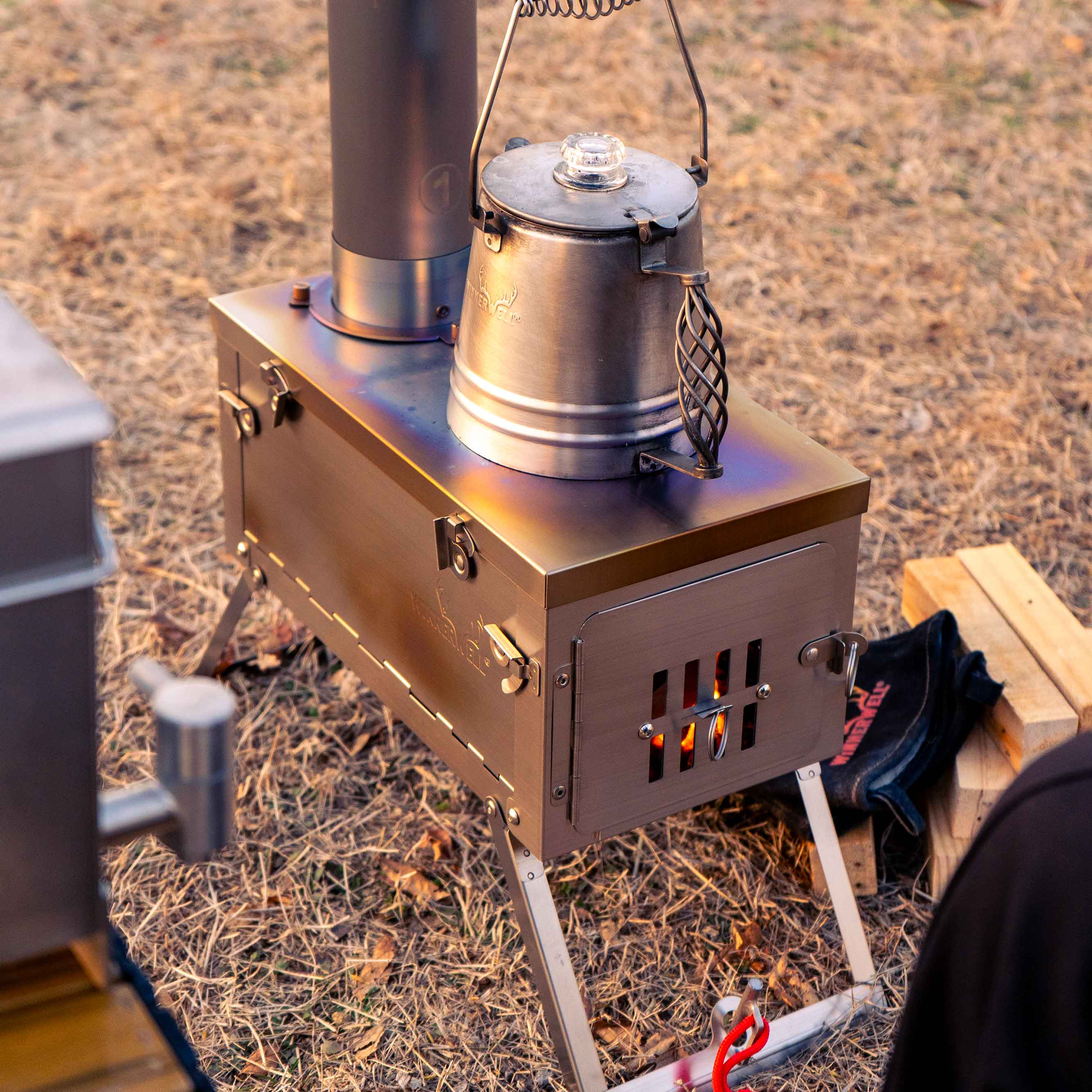 It folds into a compact size, fits in your backpack easily. The titanium material ensures durability and efficient heat transfer for cooking. You can assemble it in minutes, no complex tools needed.