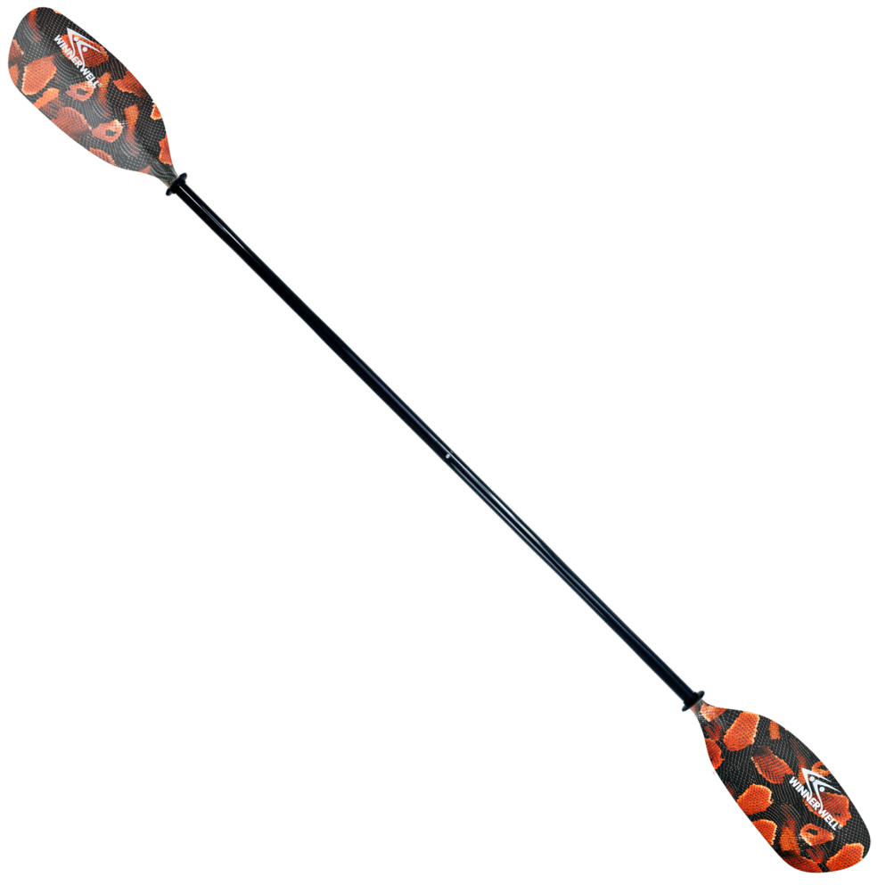 Winnerwell® Angler Pro BMNS Kayak Paddle Fiberglass Shaft & Nylon Blade Red Boa