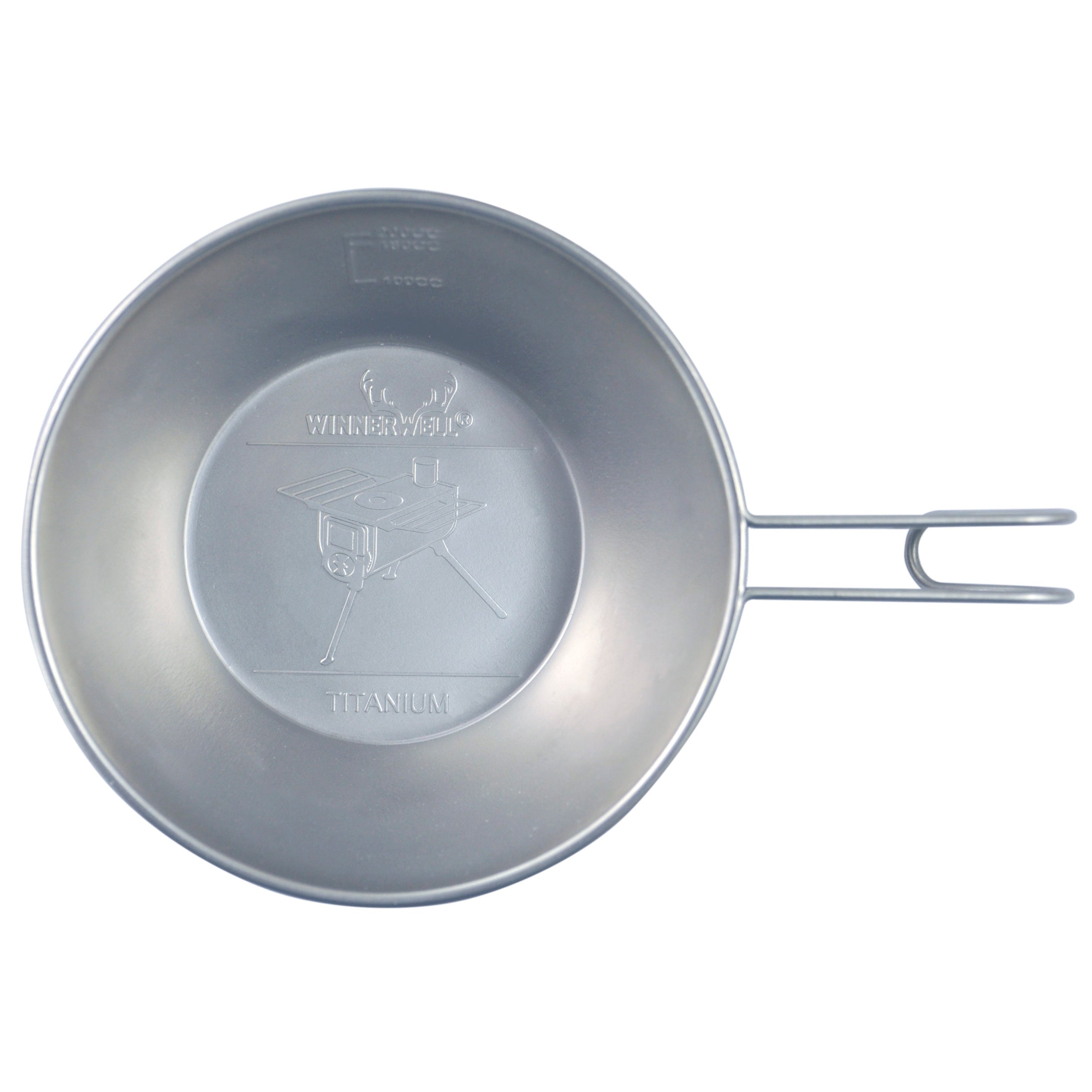 Close-up of Winnerwell® Sierra Cup Titanium, emphasizing its smooth rim, durable build, and lightweight design.