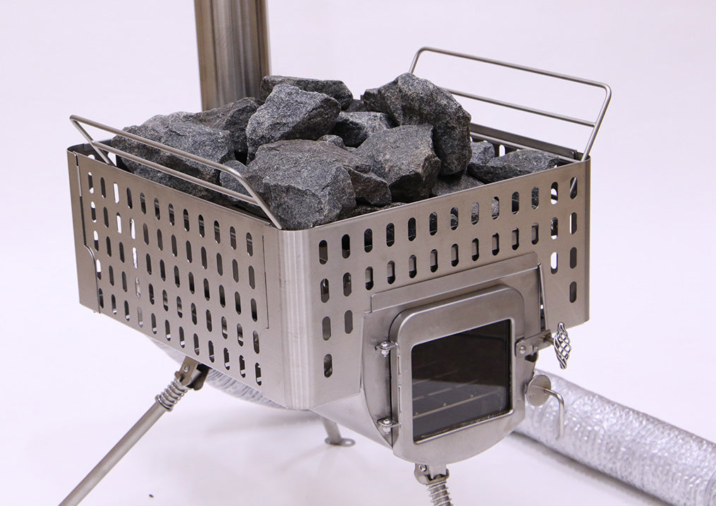 Pre-order: Winnerwell® Woodlander External Air Wood Burning Sauna Stove Package